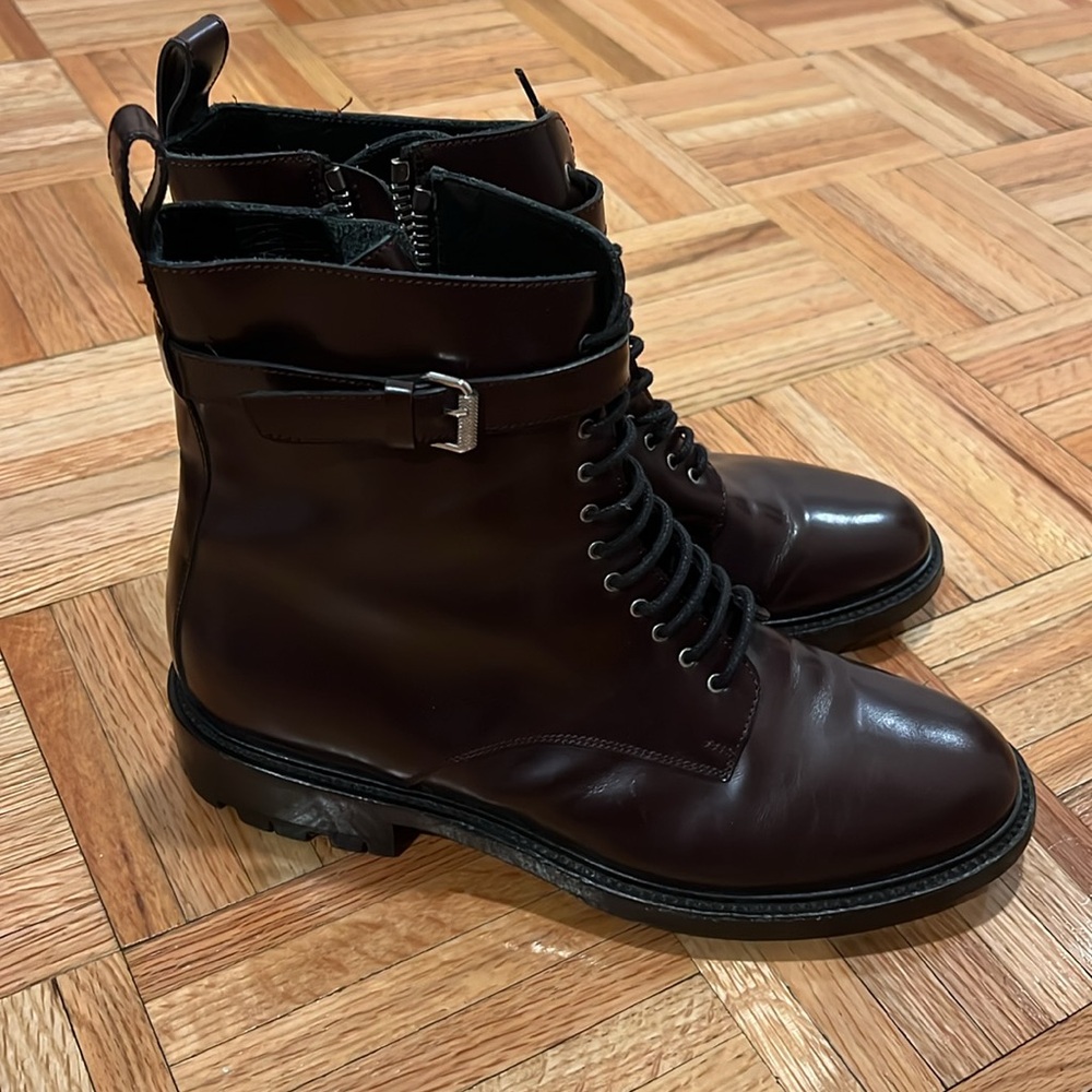 Belstaff Combat Bood Burgundy Size 40 - Picture 2 of 7